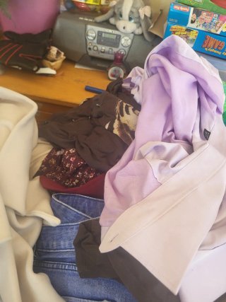 Lote de peluches y ropa ,libros