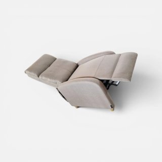 Sillón relax manual tela beige/gris