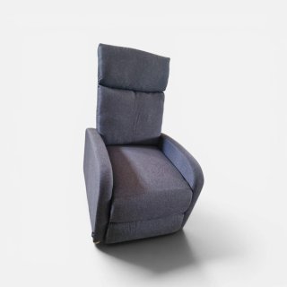 Sillón relax manual tela beige/gris