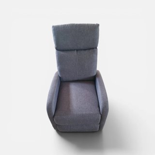 Sillón relax manual tela beige/gris