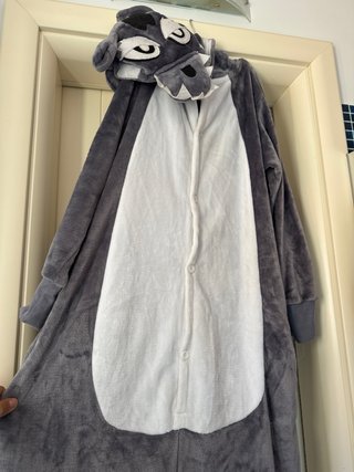 Costume Dinosauro Grigio unisex Taglia M