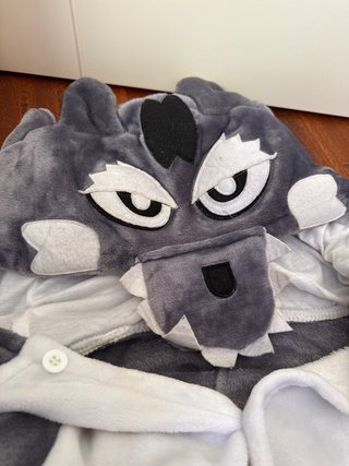 Costume Dinosauro Grigio unisex Taglia M