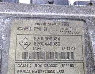 Centralita 8200398934 renault modus 1.5 dci 113910
