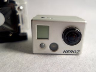 GoPro HERO2 con custodia e schermo