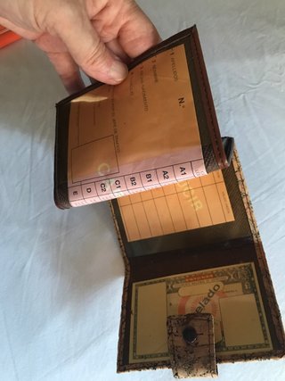 Monedero de corcho vintage