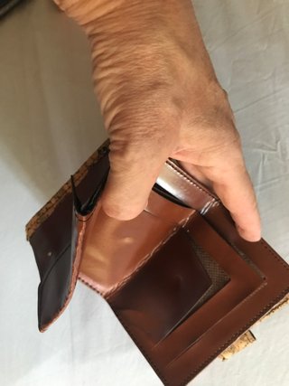 Monedero de corcho vintage