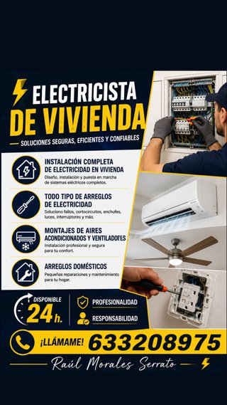 Trabajos de electricidad y domésticos.