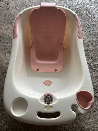 Bañera bebé con termómetro y soporte