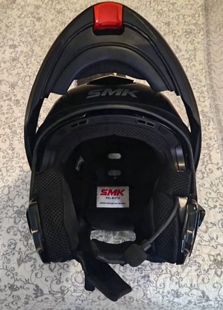 Casco Modular Moto SMK Gris y Negro