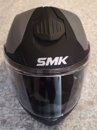 Casco Modular Moto SMK Gris y Negro