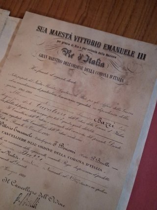 Nomina Cavaliere Ordine Corona d'Italia 1920