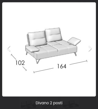 Divano Dondi Salotti 2 posti