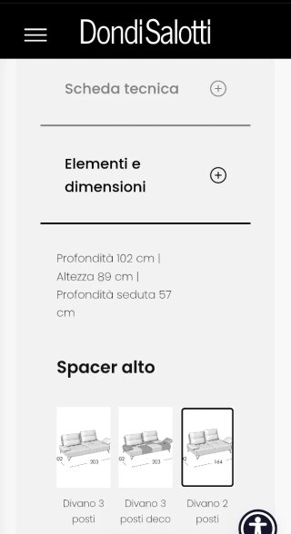 Divano Dondi Salotti 2 posti
