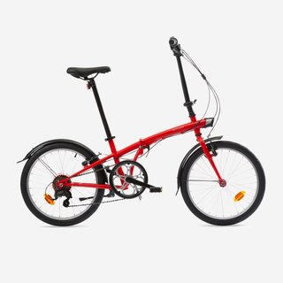 Bicicleta plegable 20 pulgadas 6V Tilt 120 rojo