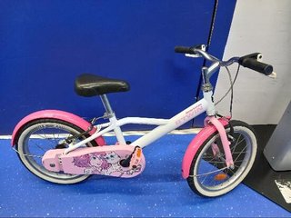 Bicicleta Btwin Docto Girl 500 15" rosa y blanca