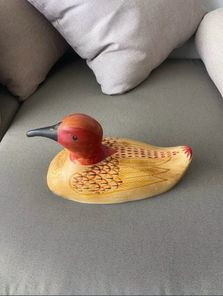 Pato Señuelo Madera Decorativo Antiguo