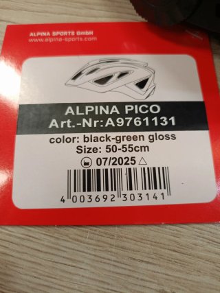 Casco Bicicleta Alpina Pico Talla  50-55cm
