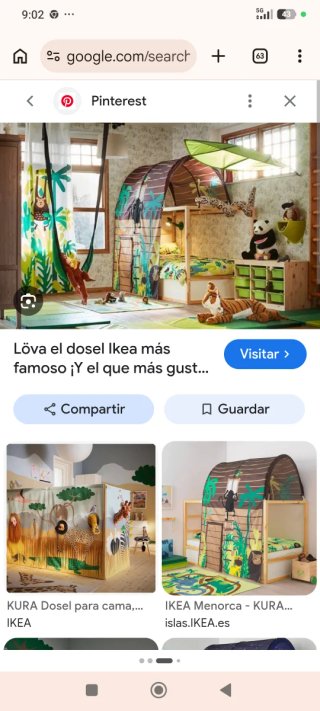 Cama Kura Ikea + colchones nuevos+ cortina tunel