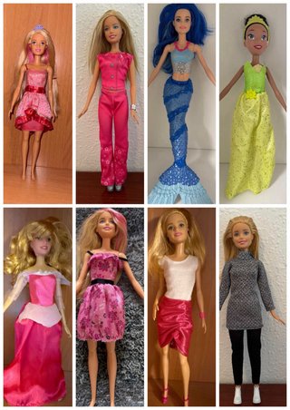 Lote de 8 Muñecas Barbie