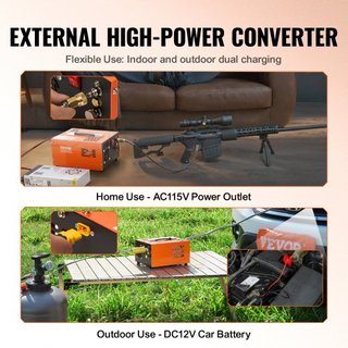 Compresor de Aire PCP, Compresor Portátil de Aire PCP 4500PSI/30Mpa con Convertidor Externo, DC12V, AC230V | Libre de Aceite y Agua | Compresor de Rifle de Aire de Parada Manual, Paintball y Tanqu...