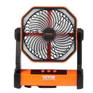 Ventilatore portatile ricaricabile 203,2 mm, ventilatore a batteria con torcia LED, piccolo ventilatore da tavolo regolabile a 4 velocità, ventilatori USB portatili per viaggi, ecc.