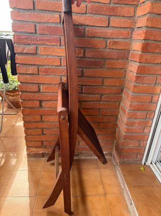 Conjunto mesa y banco madera exterior