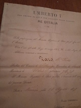Nomina Sindaco 1865