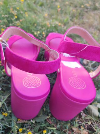 Sandalias Unisa Plataforma Rosa Fucsia plataforma