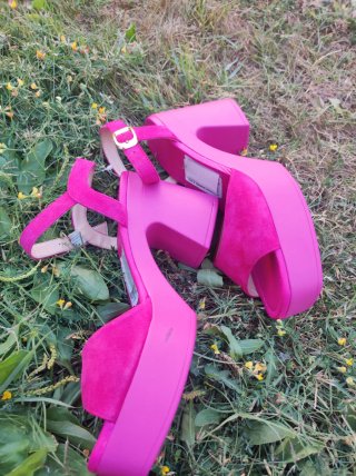 Sandalias Unisa Plataforma Rosa Fucsia plataforma