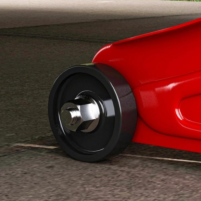 Gato Hidráulico com Elevação 12-30 Cm e Capacidade 2 Toneladas, Gato para Carro de Aço Reforçado, Vermelho