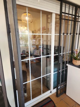 Puerta Balconera Doble Aluminio Cristal