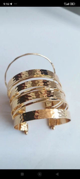 Bracciale vintage acciaio dorato nuovo Anallergic