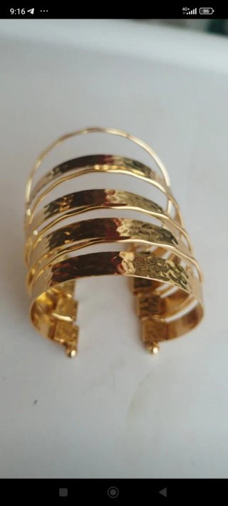 Bracciale vintage acciaio dorato nuovo Anallergic