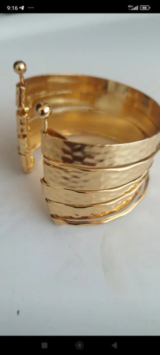 Bracciale vintage acciaio dorato nuovo Anallergic