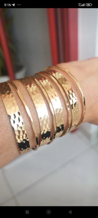 Bracciale vintage acciaio dorato nuovo Anallergic