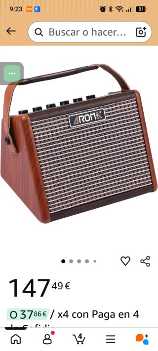 Amplificador Aroma AG-15A para Guitarra Acústica