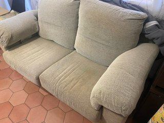 Sofá 2-3 plazas tela beige/gris