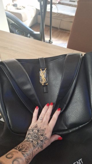 Borsa shopper nera pelle