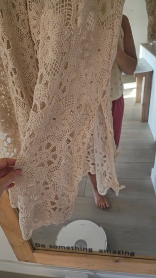 Chaqueta Zara crochet Beige
