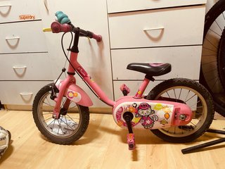 Bicicleta infantil Btwin 14 pulgadas rosa