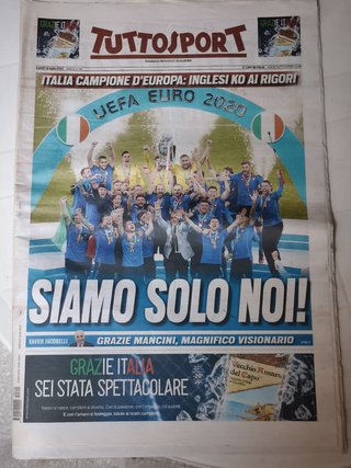 Lotto giornali Italia Campione Euro 2020