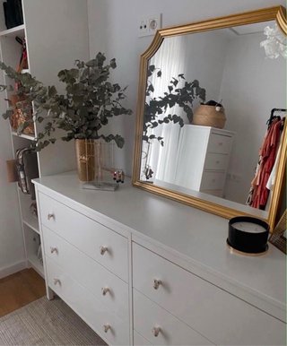 Specchio decorativo dorato di design | Come nuovo
