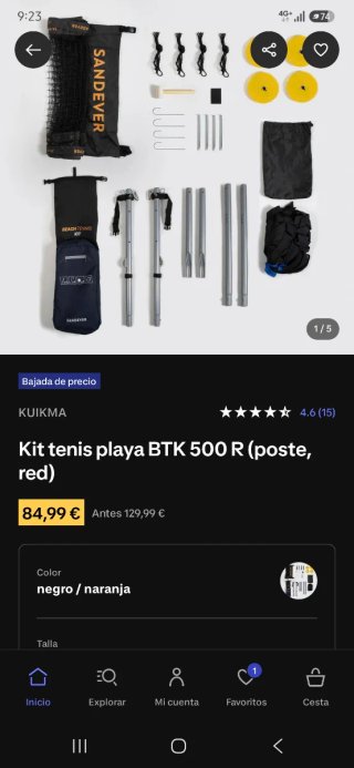 Kit Tenis Playa Sandever Completo