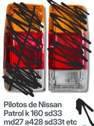 Tulipa trasera Nissan Patrol -89 Blanca