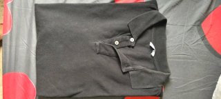 Polo Negro Caballero Talla XL