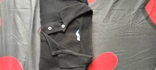 Polo Negro Caballero Talla XL