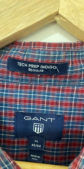 Camisa Gant Cuadros Azul/Rojo