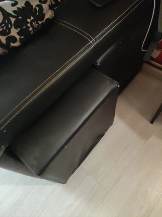 Sofá modular negro y estampado plata.3m.URGE.