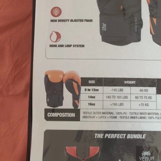 Guantes de boxeo Venum Naranja/Gris