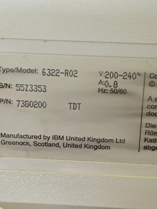 MONITOR 14" CRT IBM MODELLO 6322-R02